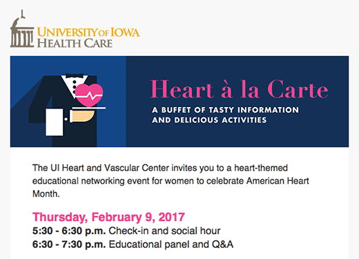 Heart a la Carte email screenshot